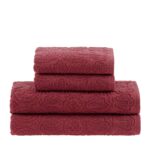 Buddemeyer Jogo De Toalhas Florentina Banho Vermelho 4 Peças-Amazon