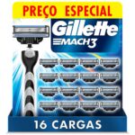Gillette Mach3 Refil Para Barbear 16 Unidades-Amazon