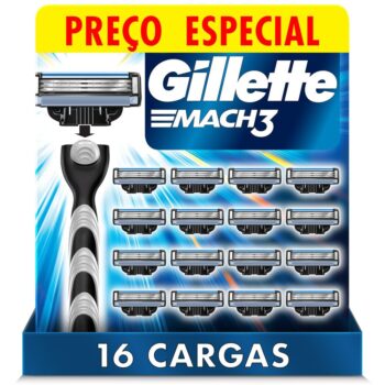 Gillette Mach3 Refil Para Barbear 16 Unidades-Amazon
