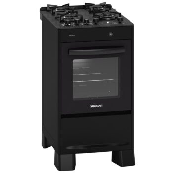SUGGAR FOGÃO NEO MAX PRETO MESA DE VIDRO 4 BOCAS ACENDIMENTO AUTOMÁTICO FGV403PT-Amazon