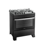 Fogão 5 Bocas Preto com Mesa Inox Atlas Atenas Bivolt-Amazon