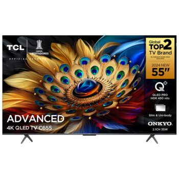 TCL QLED TV 55” C655 4K UHD Google TV Dolby Vision Atmos-Amazon