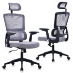 Cadeira Ergonômica Suporte 150 Kg Encosto e Apoio de Cabeça Ajustáveis-Amazon