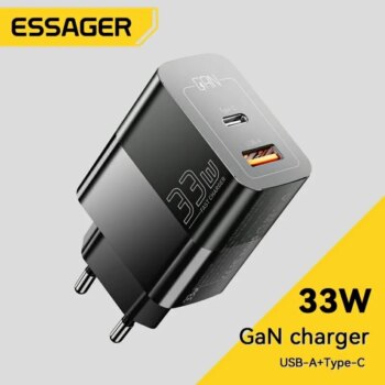 1005006150232202-Carregador Essager 33w GaN 5 Unidades