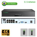 1005007402990856-Gravador NVR 8CH POE 4K XMeye Suporta 16 Câmeras
