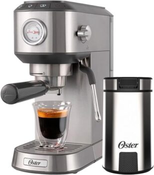 B0CMSTFGFM-Oster Cafeteira Espresso Compacta   Moedor 127V
