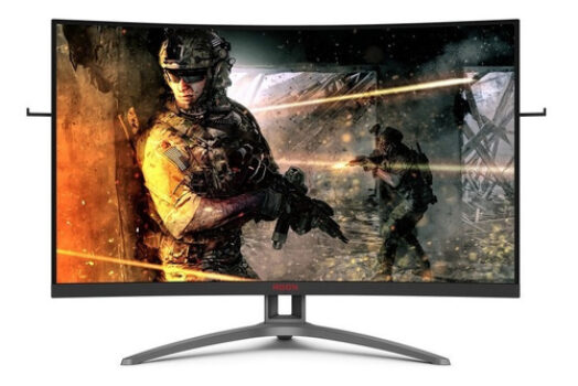 MLB18223416-Monitor AOC Agon AG323FCXE 31.5" Curvo Full HD Preto 100V/240V