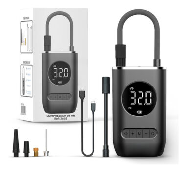 MLB29803698-Bomba De Pneu Car Air Pump Sem Fio 150 Psi