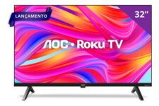 MLB5311055202-Smart Tv Aoc 32'' Led Roku Hd Wi-fi 32s5045 Bivolt