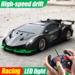 1005005744729051-Kit 3x Carros de Corrida Drift RC com LED e Controle 2.4GHz