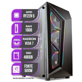 23693059988-PC Gamer Ryzen 5 Vega 7 16GB 480GB SSD