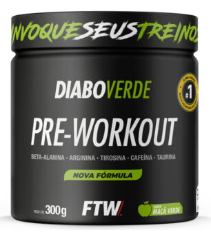 MLB18949513-FTW Diabo Verde Pre Workout 300g Maçã Verde