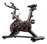 MLB24324813-Bicicleta Ergométrica Fitness Spinning Preto e Vermelho