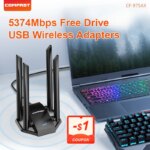 1005005990351550-Comfast CF-975AX 5374Mbps USB WiFi6 AX5400 Tri Band