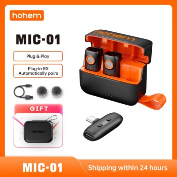 1005006330284380-Hohem Mic 01 Microfone Sem Fio Lavalier