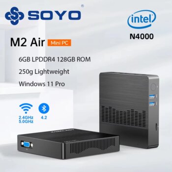 1005006460890415-Soyo M2 Air 6GB RAM 128GB eMMC Intel N4000