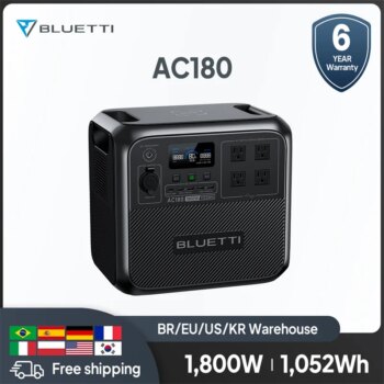 1005008057364783-Bluetti AC180 1052Wh 1800W Estação de Energia Portátil