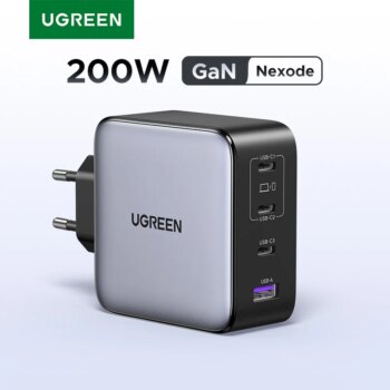 1005008375120777-Carregador Rápido Ugreen 200W GaN Nexode PD 3.1