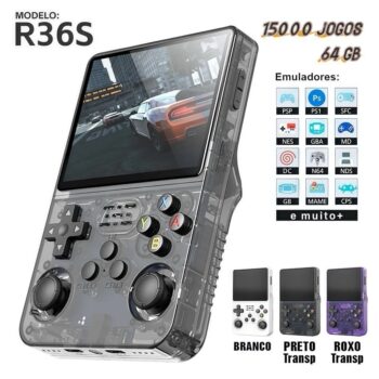 22298142679-Console Retrô Portátil 64GB R36S