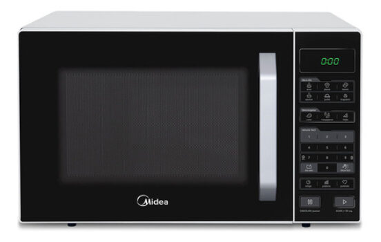 MLB18908892-Micro-ondas Midea 35L Branco Porta Preta 127V
