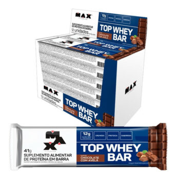MLB19549522-Whey Bar Caixa C/12 Unidades Titanium Sabor Chocolate com avela