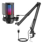 MLB3882371531-Microfone Gamer Pc Condensador Rgb Com Braço Articulado