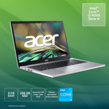 MLB40937432-NoteBook Acer Aspire 3 i3 N305 8GB 256GB SSD FHD 15.6"