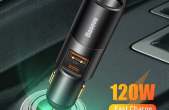 1005002561037860-Baseus Carregador Veicular USB Tipo-C 120W QC 4.0 PD 3.0