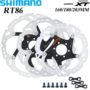 1005006875337439-Disco de Freio Shimano XT RT86 Ice-Tech 6 Parafusos (160–203mm)