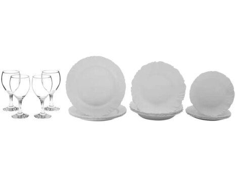 1005007515842195-Aparelho De Jantar Com Taça 16 Peças Nadir