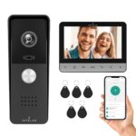 1005008678687489-Intelar IN-072 Campainha Sem Fio Com Câmera E Intercomunicador De Vídeo