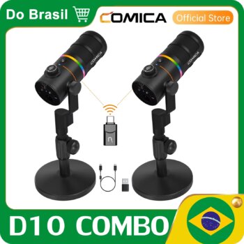 1005009187502641-Microfone Sem Fio Dinâmico Cardióide D10D PRO COMBO