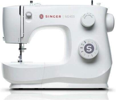 B07XDSMSZ5-Máquina de Costura Portátil Singer M2405 com Acessórios