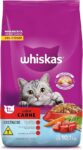 B07XQDTR2F-Ração Whiskas para Gatos Adultos Castrados Sabor Carne 10