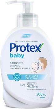 B08JQNSTJY-Sabonete Líquido Infantil para bebês Protex Baby Delicate Care 200ml
