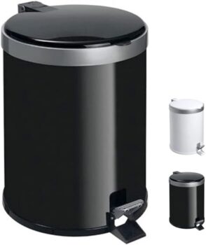 B08YDGR7JK-Lixeira de Pedal 5L com Aro Prata