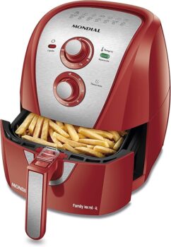 B093MNS4JV-MONDIAL Fritadeira Sem Óleo Air Fryer 4L Vermelho/Inox 1500W 110V - AFN-40-RI