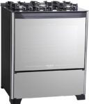 B09HL67PHS-Fogão 5 Bocas Dako Magister Style com Mesa de Vidro e Tripla Chama Bivolt