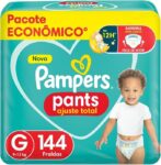 B0CGYR8GBT-Fralda Descartável Pampers Pants Ajuste Total Tamanho G 144 Unidades