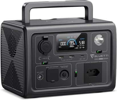 B0CVXLMRH1-BLUETTI EB3A Gerador de Energia Portátil Solar com Bateria LiFePO4 de 268Wh e Saída CA de 600W