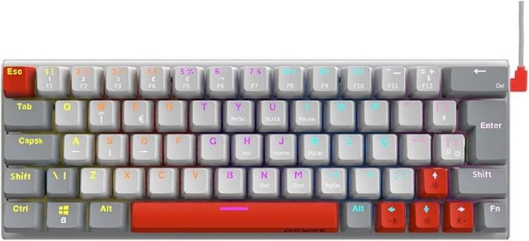 B0DGWKYY6B-Teclado Mecânico Gamer PCYES Kuromori 60% Switch Blue LED Rainbow