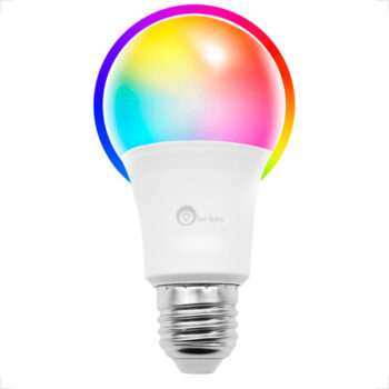 MLB21406557-Lâmpada Led Rgb Smart Color E27 Wifi App Google Alexa