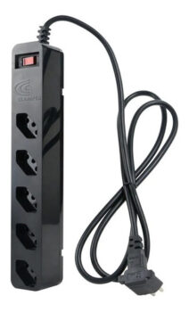 MLB22881382-Filtro de Linha com 5 Tomadas e Protetor Elétrico