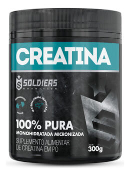 MLB32081918-Creatina Monohidratada Pote 300g 100% Pura Soldiers Nutrition