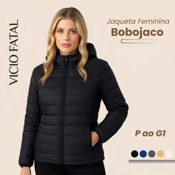 MLB3980482773-Jaqueta Puffer Feminina Impermeável com Bolso