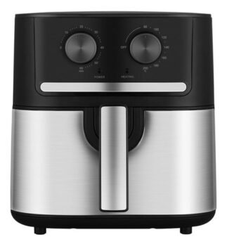 MLB48680325-Midea Cyclone 5 5L Preto e Inox Air Fryer
