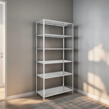 MLB5161487744-Estante Aço Cinza 5 Bandejas 30x90cm 150kg