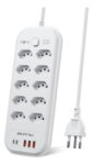 MLB5445970922-Filtro de Linha 10 Tomadas 3 USB Bivolt PD