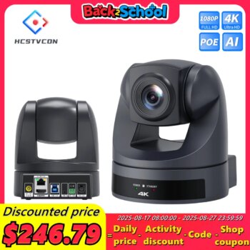 1005004221366342-Câmera de conferência ptz vídeo 4k/1080p ai rastreamento 30/60fps usb3.0 hdmi lan poe/usb 20/10x para educar ao vivo negócios conhecer medicina