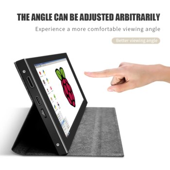 1005004487373648-Monitor Portátil IPS Touch 10 Polegadas 1024x600 HDMI para Raspberry Pi